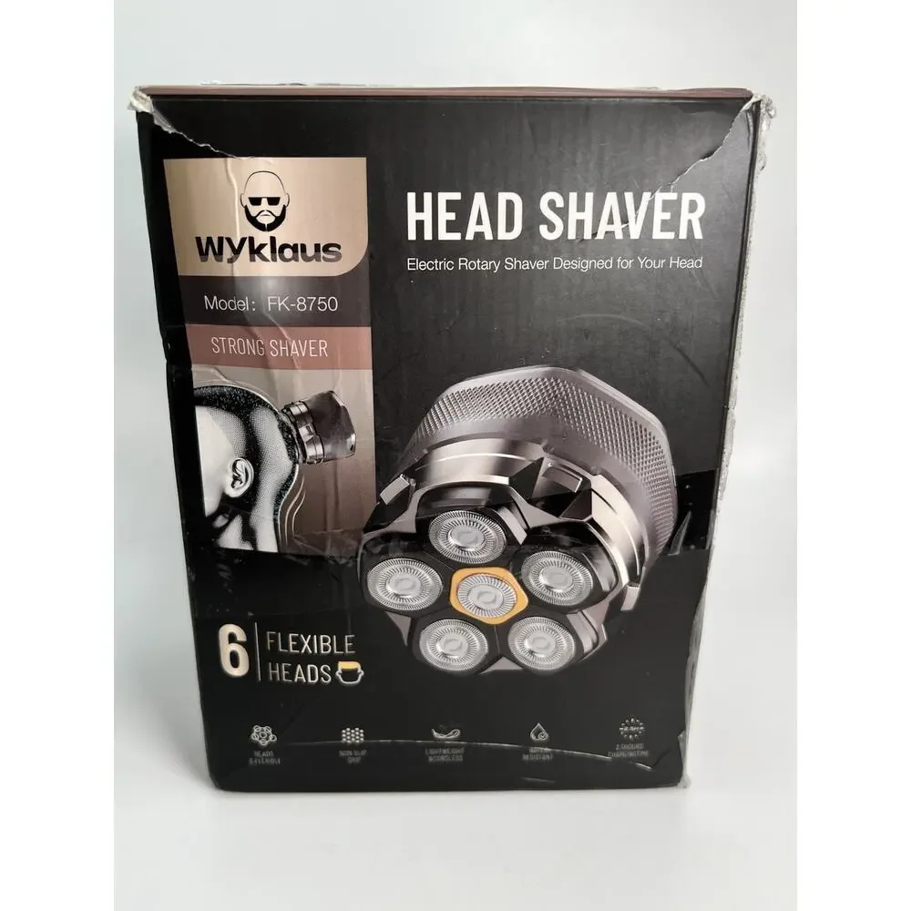 Electric Head Shaver For Men Bald 6D Floating Head Compact Model FK-8750